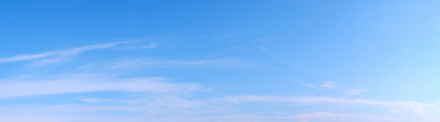 Panoramic White cloud and Beautiful  with blue sky background