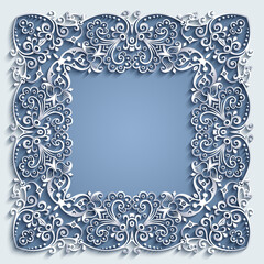 Abstract vector ornamental nature vintage frame.