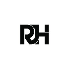 rjh letter original monogram logo design