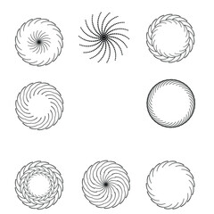 Halftone dots in circle form. round logo . vector dotted frame . design element
