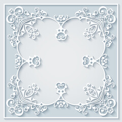 Abstract vector ornamental nature vintage frame.