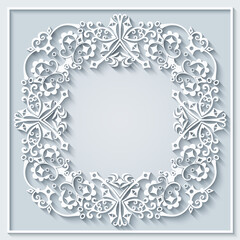 Abstract vector ornamental nature vintage frame.