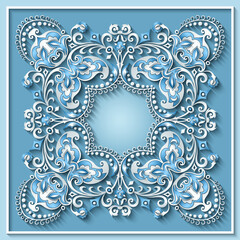 Abstract vector ornamental nature vintage frame.
