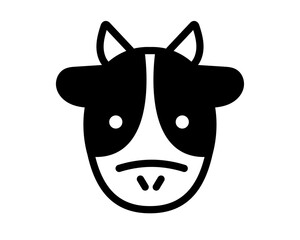牛のアイコン／イラスト／シルエット／丑／シンプル