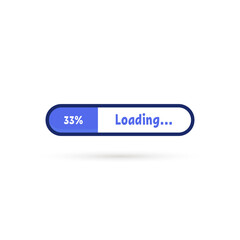 purple loading bar simple icon