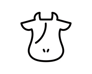 牛のアイコン／イラスト／シルエット／丑／シンプル