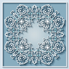 Abstract vector ornamental nature vintage frame.