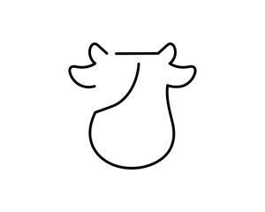 牛のアイコン イラスト シルエット 丑 シンプル 21 Wall Mural Yugoro