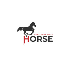 Horse Running in minimalist vector art you can use for you man fashion logo
