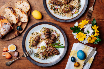 Lamb meatballs with pistachio