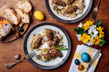 Lamb meatballs with pistachio