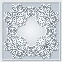 Abstract vector ornamental nature vintage frame.