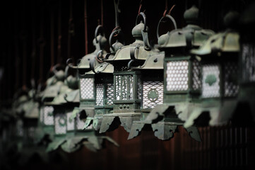 Japanese traditional lanterns in Kasuga Taisha Shrine, Nara, Japan.