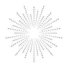 Obraz premium Radial speed Lines in Circle Form for comic books . fireworks Explosion background . Vector Illustration . Starburst round Logo . Circular Design element . Abstract Geometric star rays . Sunburst .