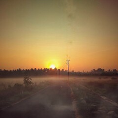 SUNRISE IN ROAD