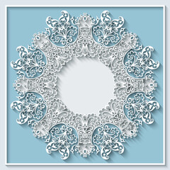 Abstract vector ornamental nature vintage frame.