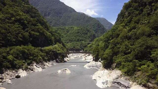 Aerial Shot of Taroko Gorge, Hualien County, Taiwan