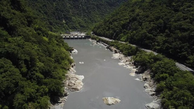 Aerial Shot of Taroko Gorge, Hualien County, Taiwan