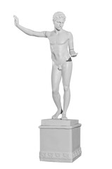 marble statue of a man on a white background
