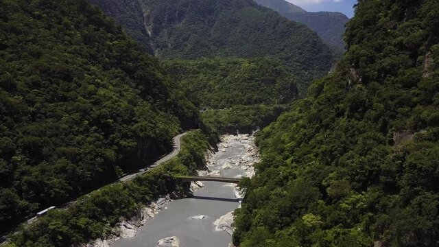 Aerial Shot of Taroko Gorge, Hualien County, Taiwan