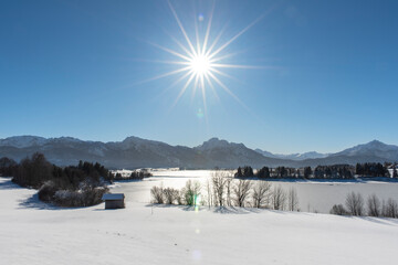 Winterlandschaft im Allg&auml;u bei F&uuml;ssen