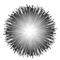 Obraz premium Radial speed Lines in Circle Form for comic books . fireworks Explosion background . Vector Illustration . Starburst round Logo . Circular Design element . Abstract Geometric star rays . Sunburst .