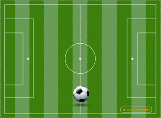 Football field or soccer field with green pattern for background. Vector green court for create game.