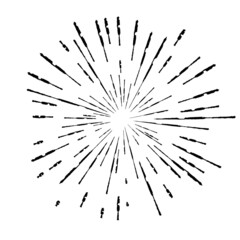 Obraz premium Radial speed Lines in Circle Form for comic books . fireworks Explosion background . Vector Illustration . Starburst round Logo . Circular Design element . Abstract Geometric star rays . Sunburst .