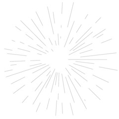 Obraz premium Radial speed Lines in Circle Form for comic books . fireworks Explosion background . Vector Illustration . Starburst round Logo . Circular Design element . Abstract Geometric star rays . Sunburst .