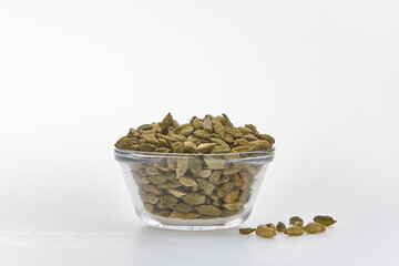 Cardamom shot on white background