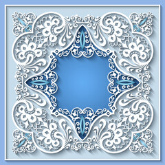 Abstract vector ornamental nature vintage frame.