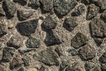 Asphalt texture macro with big rocks
