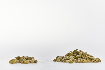 Cardamom shot on white background