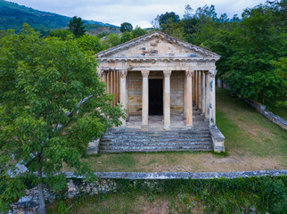 Neoclassical church of San Jorge in Las Fraguas, Arenas de Iguña. Besaya Valley, Cantabria, Spain, Europe