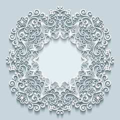 Abstract vector ornamental nature vintage frame.