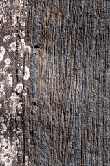 Grau brauner hell dunkler altes Fels mit farbigen vertikalen Parallelen Linien