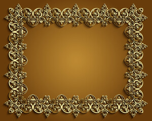 Abstract vector ornamental nature vintage frame.