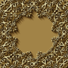 Abstract vector ornamental nature vintage frame.