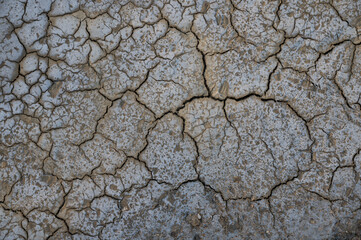 Ausgedörrte trockene rissige Erde