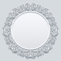 Abstract vector ornamental nature vintage frame.