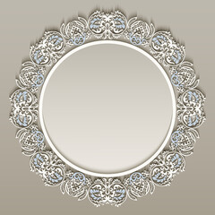 Abstract vector ornamental nature color vintage frame.