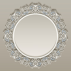 Abstract vector ornamental nature color vintage frame.