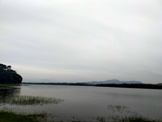 sunrise over bathalegoda lake in Sri Lanka