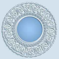 Abstract vector ornamental nature vintage frame.