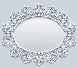 Abstract vector ornamental nature vintage frame.