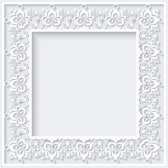 Abstract vector ornamental nature vintage frame.