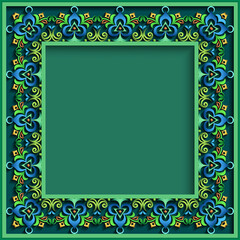 Abstract vector ornamental nature vintage frame.