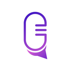 microphone vector design template illustration