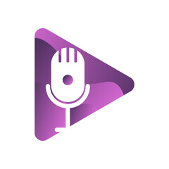 microphone vector design template illustration