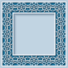 Abstract vector ornamental nature vintage frame.